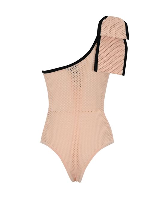 Body fiocco monospalla in punto rete Elisabetta Franchi | BK69T51E2AU7